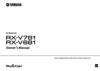 Yamaha RX-V781-681 - Owners manual 